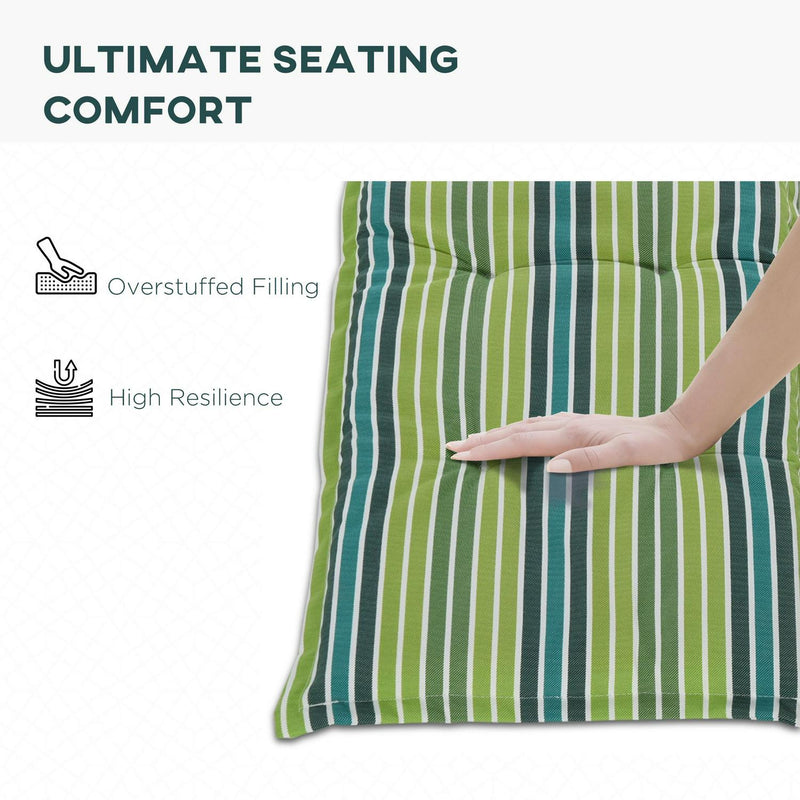 Polyester Set Of 2 Swing Chair Cushion Green Stripes