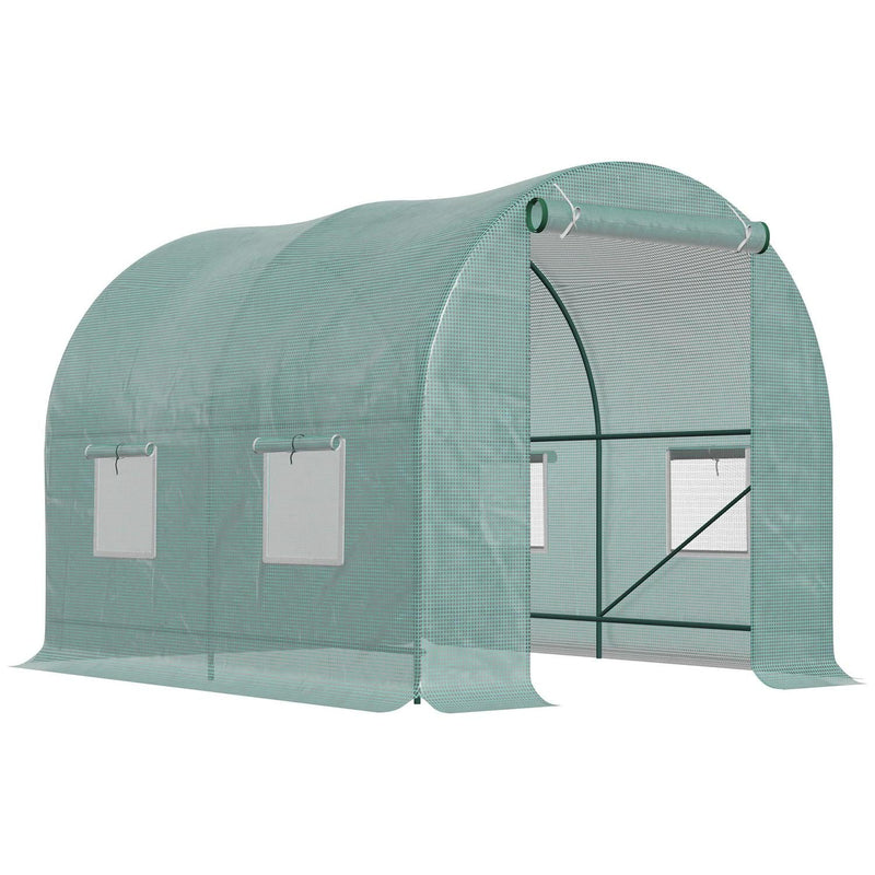 Reinforced Walk Polytunnel Greenhouse, (2.5 x 2) m