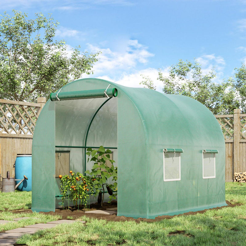 Reinforced Walk Polytunnel Greenhouse, (2.5 x 2) m