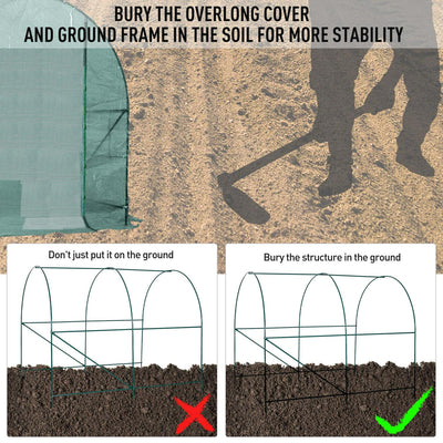 Reinforced Walk Polytunnel Greenhouse, (2.5 x 2) m