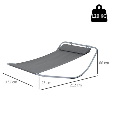 Rocking Swing Relaxing Day Bed Outdoor Single Lounger Hammock - Grey