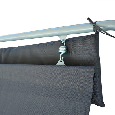 Rocking Swing Relaxing Day Bed Outdoor Single Lounger Hammock - Grey