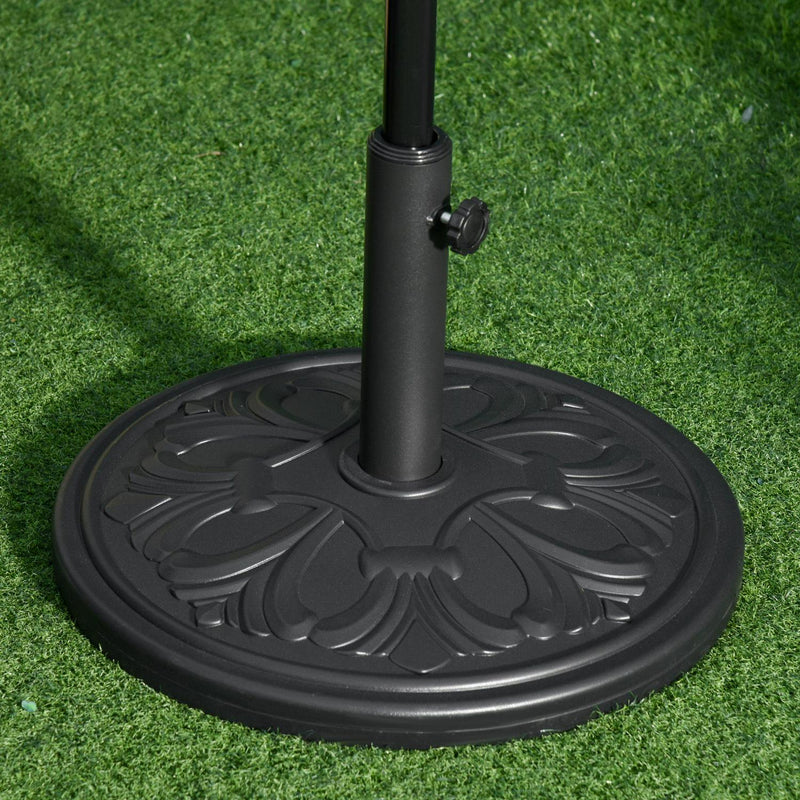 Round Parasol Base, 48x34H Cm-Black