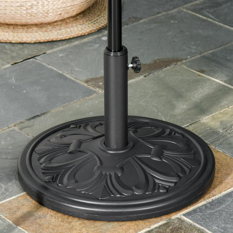 Round Parasol Base, 48x34H Cm-Black