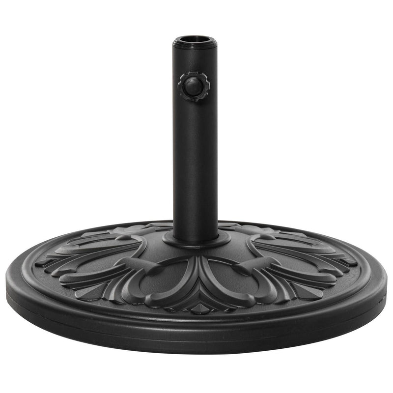 Round Parasol Base, 48x34H Cm-Black