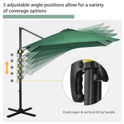 Square Umbrella Parasol -Green