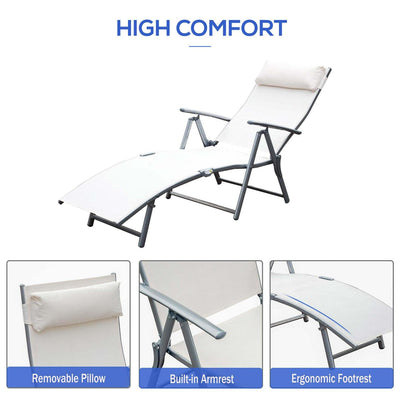 Lounger Steel Frame - Cream White