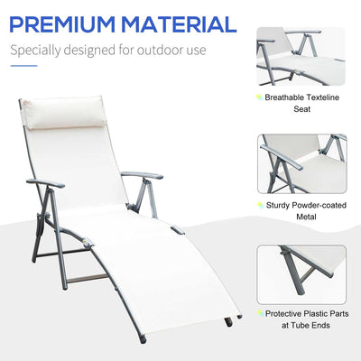 Lounger Steel Frame - Cream White