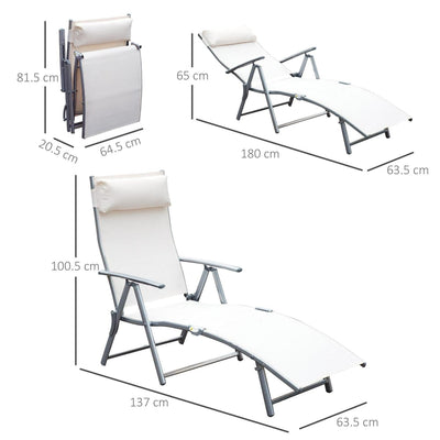 Lounger Steel Frame - Cream White