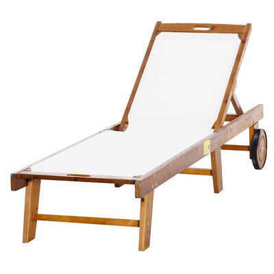 Texteline Lounger, 98Lx60Wx68/87H Cm, Acacia Wood