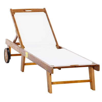 Texteline Lounger, 98Lx60Wx68/87H Cm, Acacia Wood