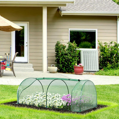 Tunnel Greenhouse Grow Steel Frame Garden Outdoor (200 X 100 X 80)cm