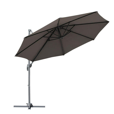 Umbrella Parasol W/360° Rotation 294x248H Cm-Grey