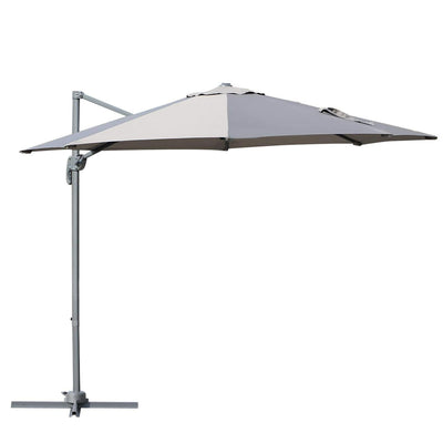 Umbrella Parasol W/360° Rotation 294x248H Cm-Grey