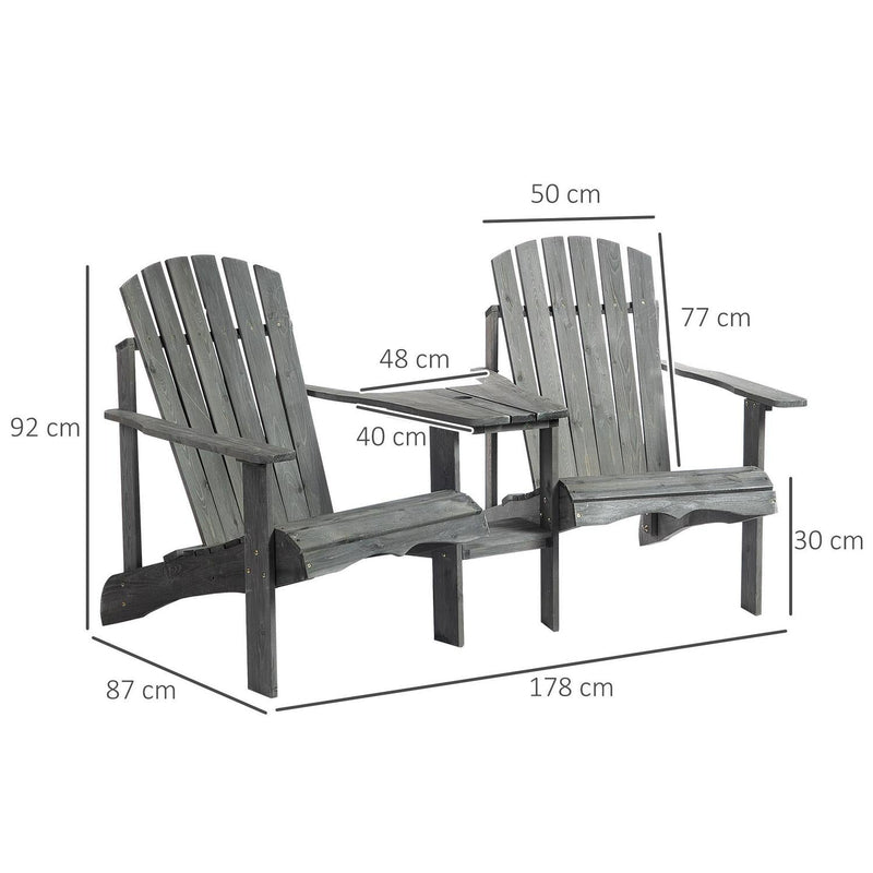 Wooden Adirondack Chairs Set