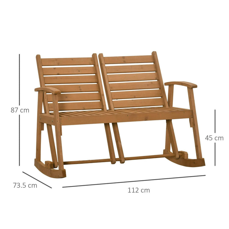 Wooden Garden Rocking Bench