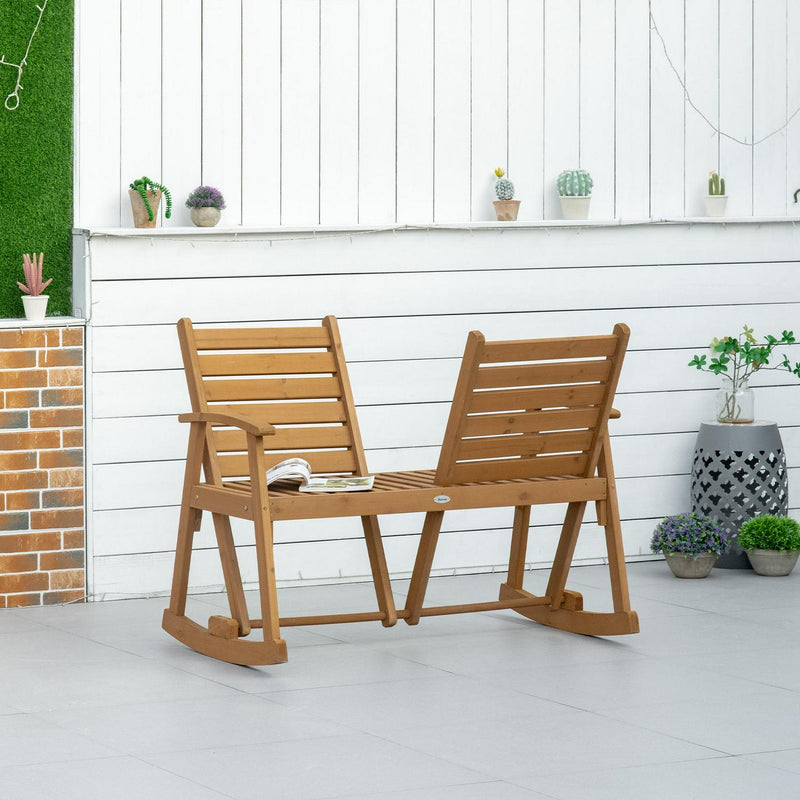 Wooden Garden Rocking Bench