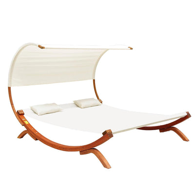 Wooden Hammock Lounger-Cream