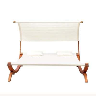 Wooden Hammock Lounger-Cream