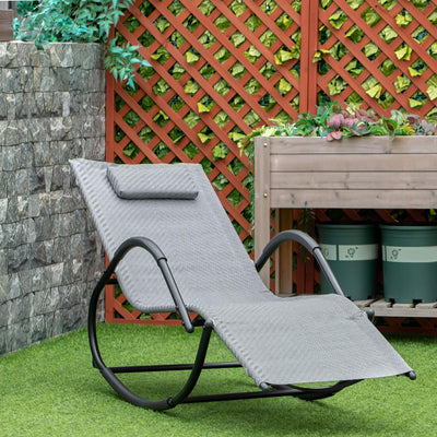 Zero Gravity Rocking Lounge Chair -Grey