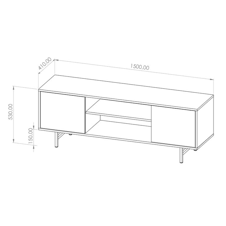 Preggio TV Cabinet 150cm