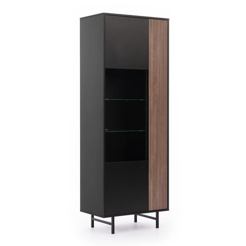 Preggio Tall Display Cabinet 70cm