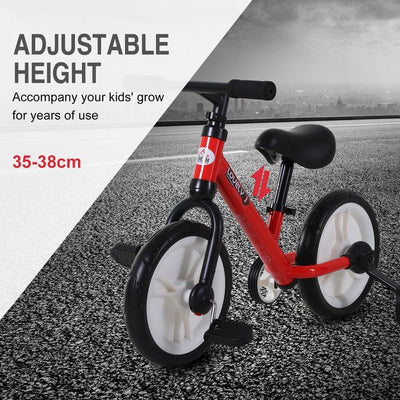 Toddlers Removable Stabiliser Balance Bike - Red