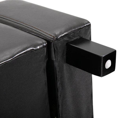 PU Leather Upholstered MDF Ottoman Storage Bench - Black