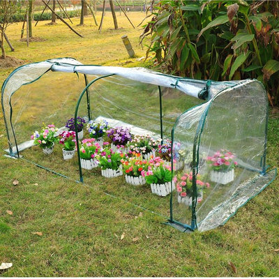 200Lx100Wx80H cm. PVC Greenhouse Tunnel - Transparent