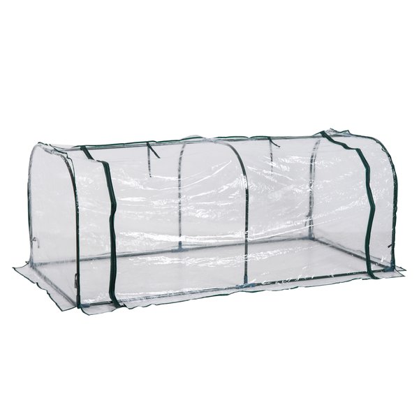 200Lx100Wx80H cm. PVC Greenhouse Tunnel - Transparent