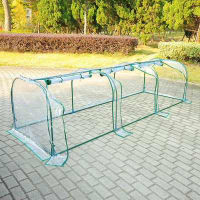 PVC Transparent Greenhouse, Steel Frame, Size 300x100x80cm