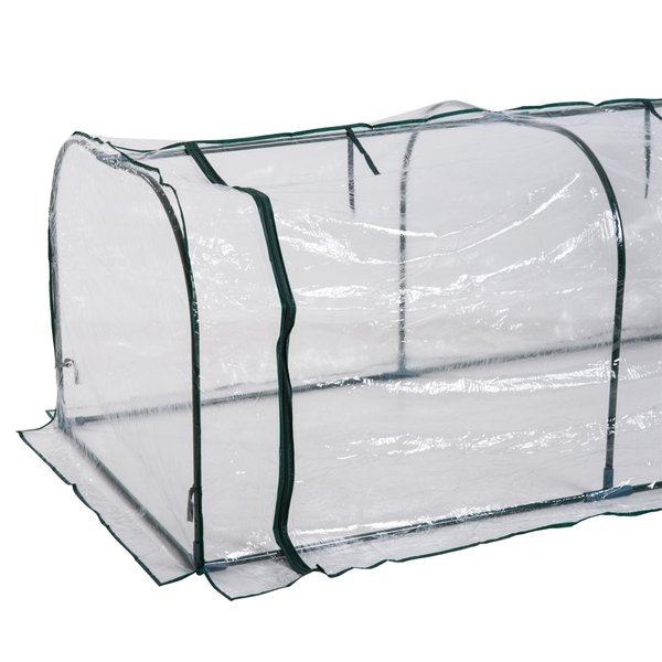 200Lx100Wx80H cm. PVC Greenhouse Tunnel - Transparent