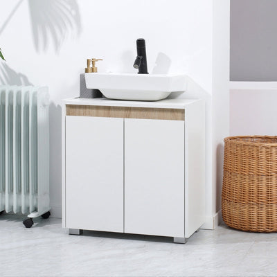 Modern Bathroom Sink Cabinet, White