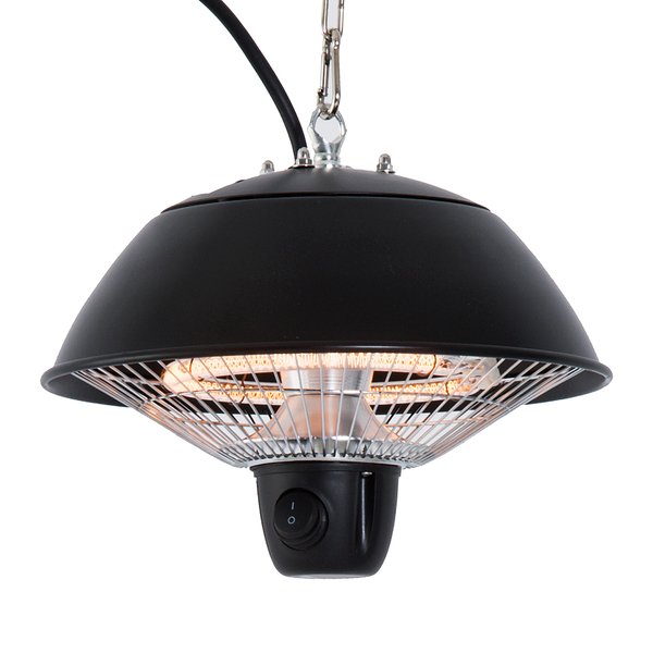 600W Patio Ceiling Electric Heater - Black