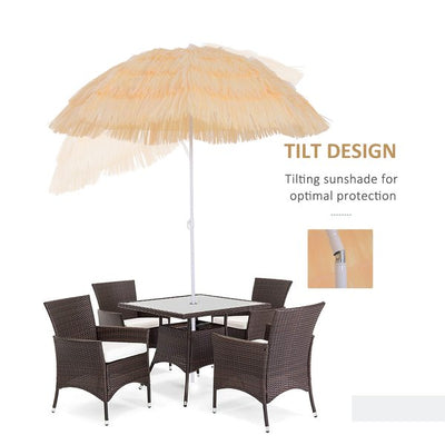 Sun Umbrella Sunshade Hawaiian Folding Parasol - Yellow