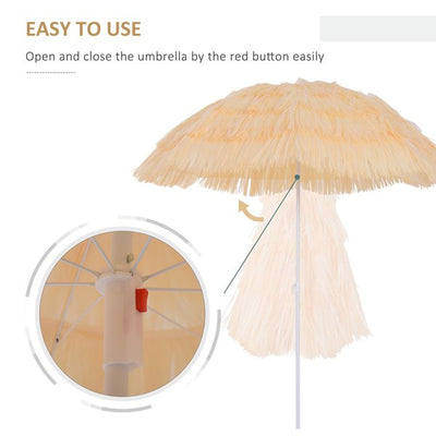 Sun Umbrella Sunshade Hawaiian Folding Parasol - Yellow