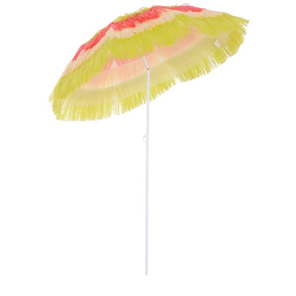 Sun Umbrella Outdoor Garden Beach Shade, Hawaiian Folding Parasol - Multi-Colour