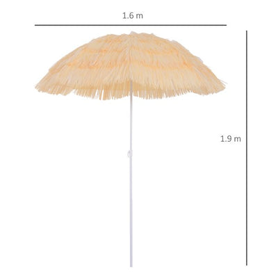 Sun Umbrella Sunshade Hawaiian Folding Parasol - Yellow