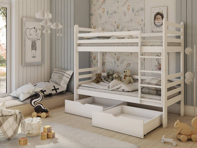 Wooden Bunk Bed Patryk with Storage