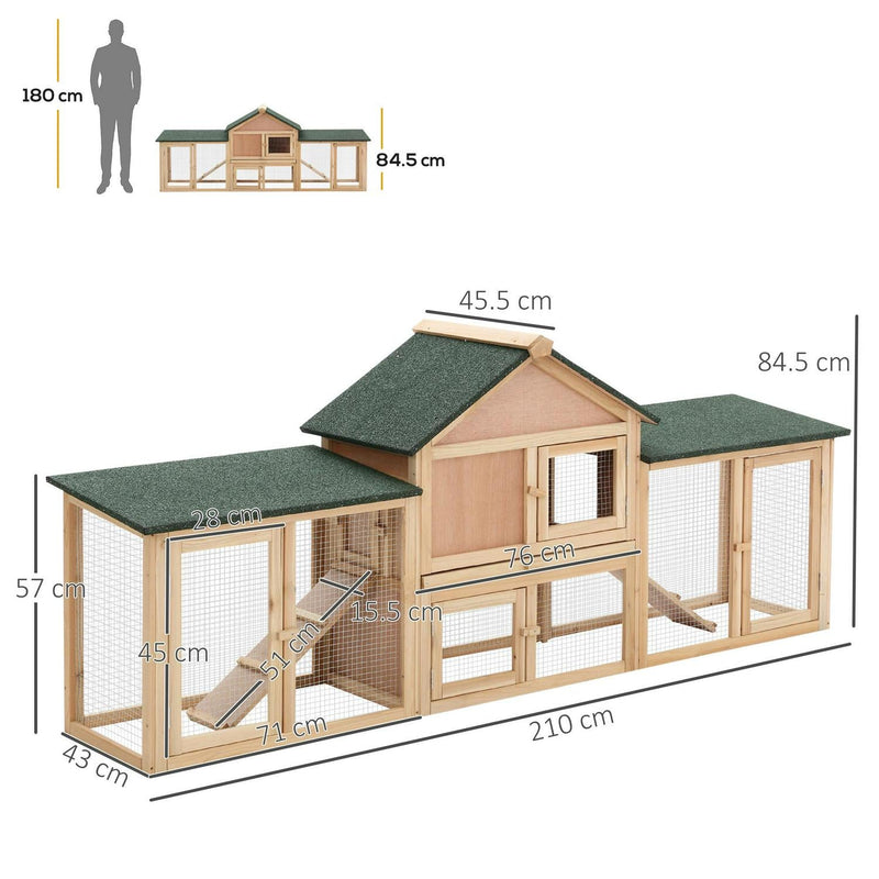 PawHut Deluxe Rabbit Hutch