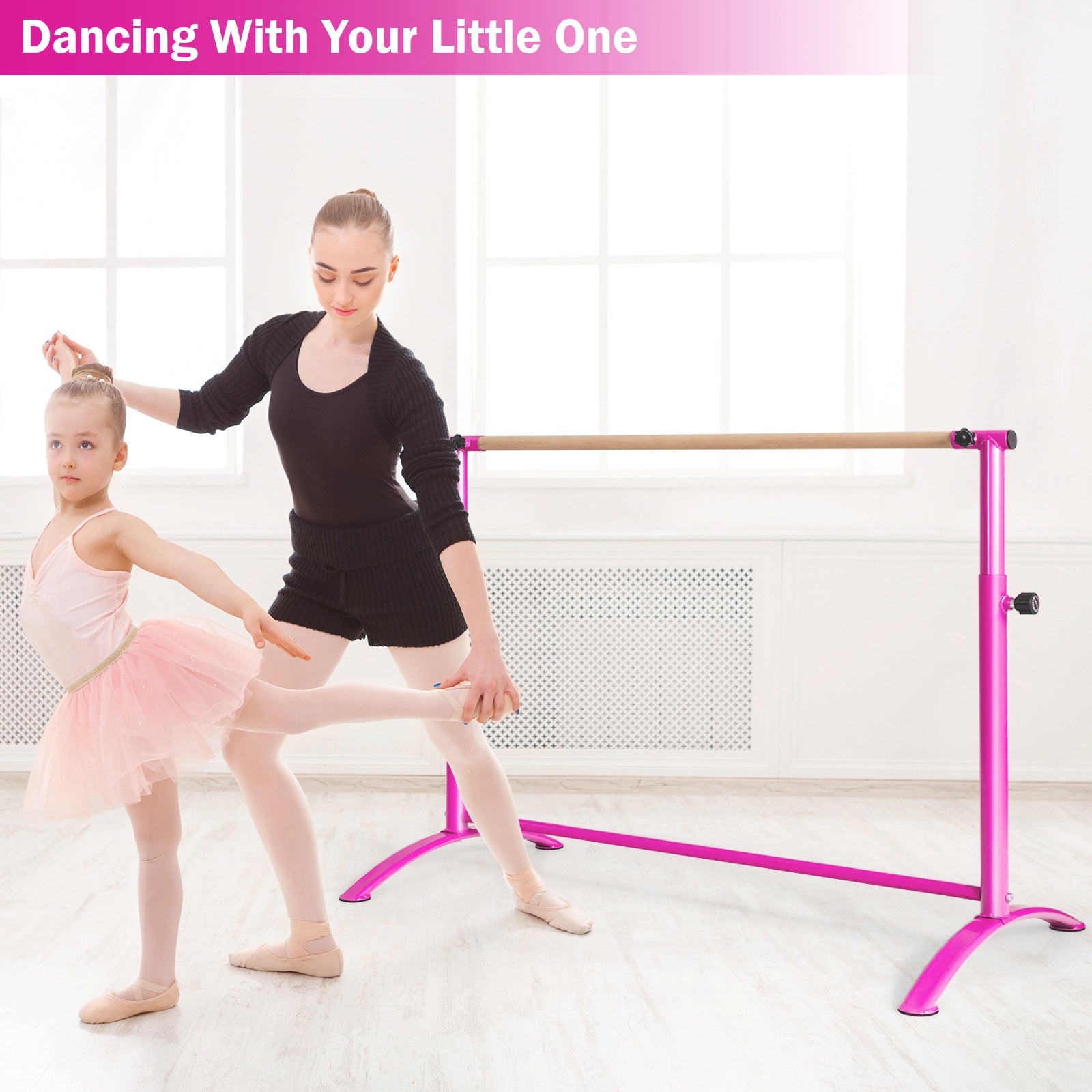 Freestanding Ballet Barre, Height Adjustable Ballet Bar