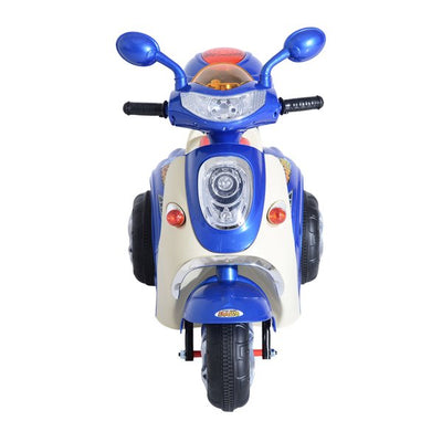 Plastic Music Playing Electric Ride-On Motorbike W/ Lights - Blue