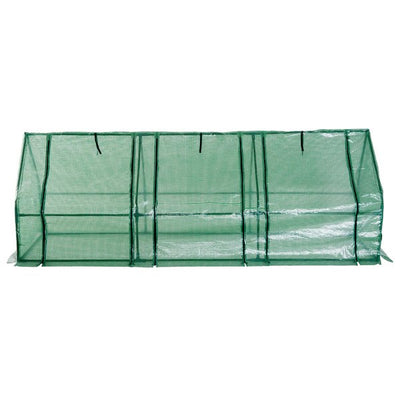 Steel Frame Polytunnel Greenhouse For Outdoor Garden - Green