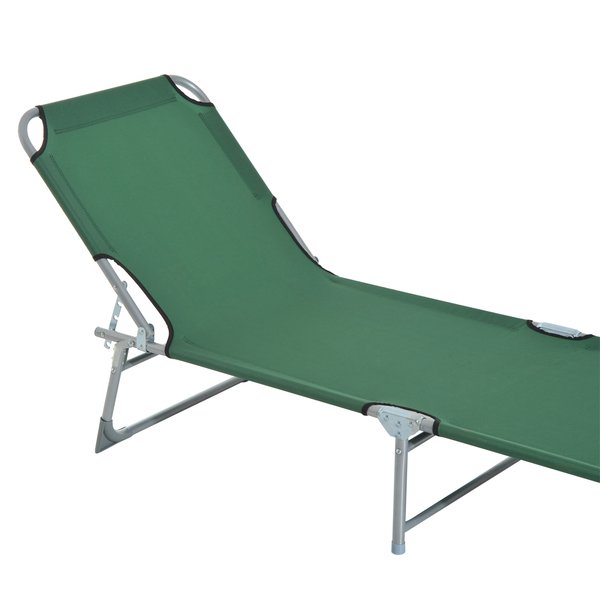 Portable Adjustable Lounger,Oxford Cloth- Green