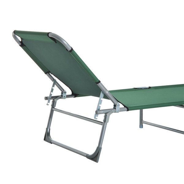 Portable Adjustable Lounger,Oxford Cloth- Green