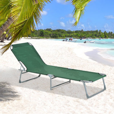 Portable Adjustable Lounger,Oxford Cloth- Green