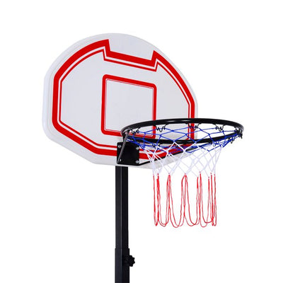 Portable Basketball Stand Net Hoop W/ Wheels - Black/White