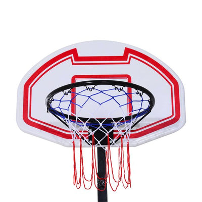 Portable Basketball Stand Net Hoop W/ Wheels - Black/White