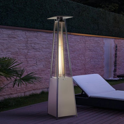 18.2x13.4H Stainless Steel Pyramid Patio Heater