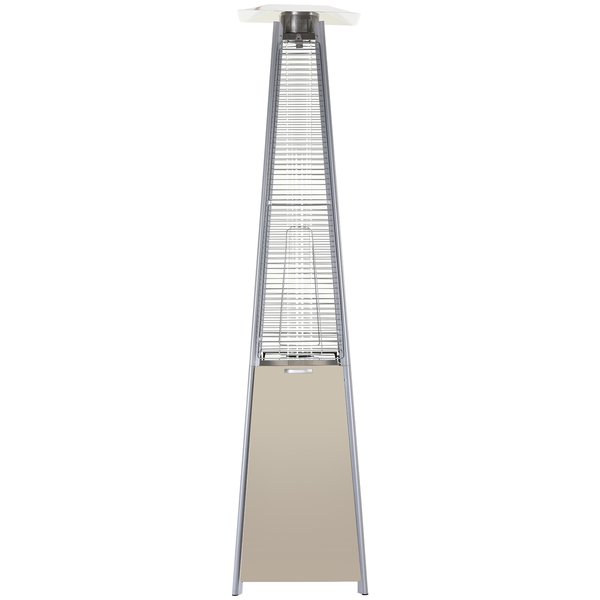 18.2x13.4H Stainless Steel Pyramid Patio Heater